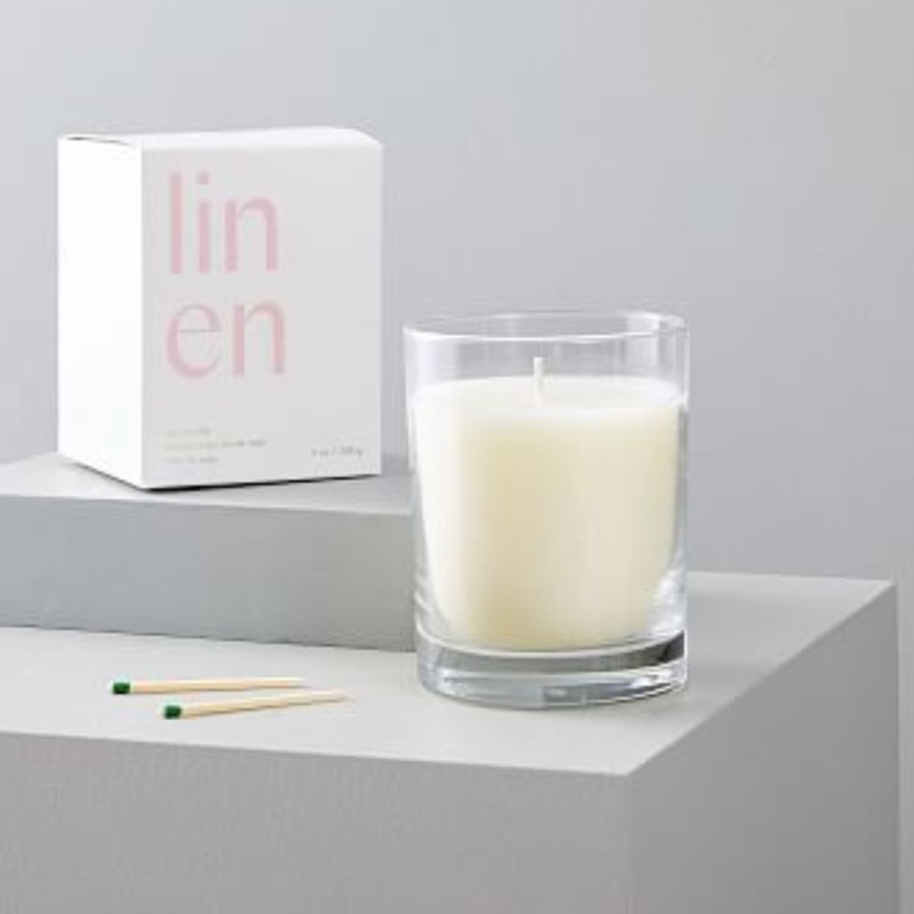 WEST ELM Naturalist Homescent Collection, Linen Soy Candle